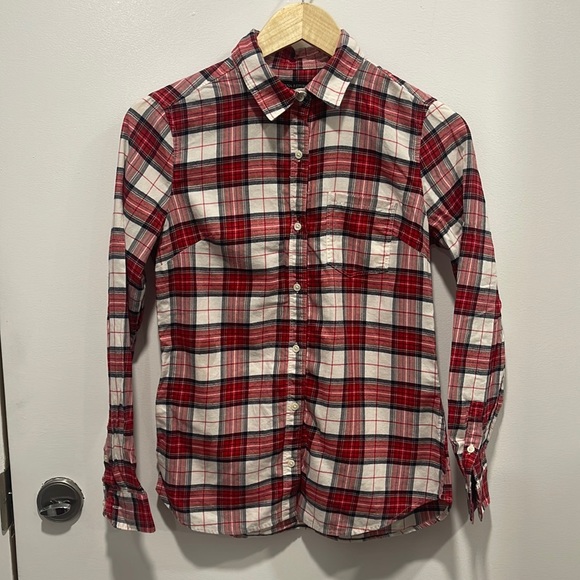 Banana Republic Red Plaid Shirt - Picture 1 of 4